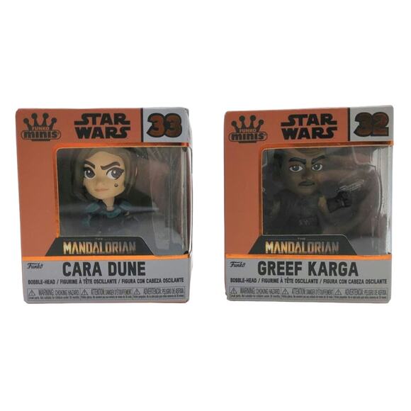 Star Wars Mandalorian Funko Minis Lot Greef Karga 32 Cara Dune 33 New in Box - Picture 1 of 7